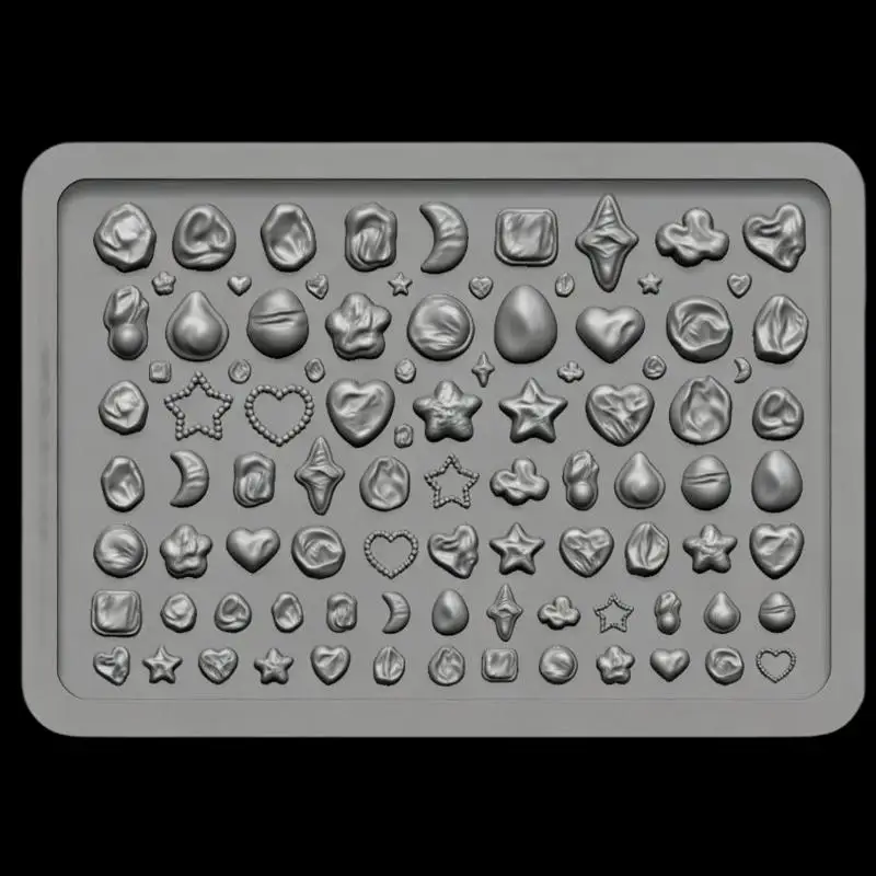 Conjunto de 1 ou 3 Moldes de Silicone para Nail Art, Laço 3D, Concha do Oceano, Estrela-do-mar, Molde Durável para Design DIY de Esmalte em Gel