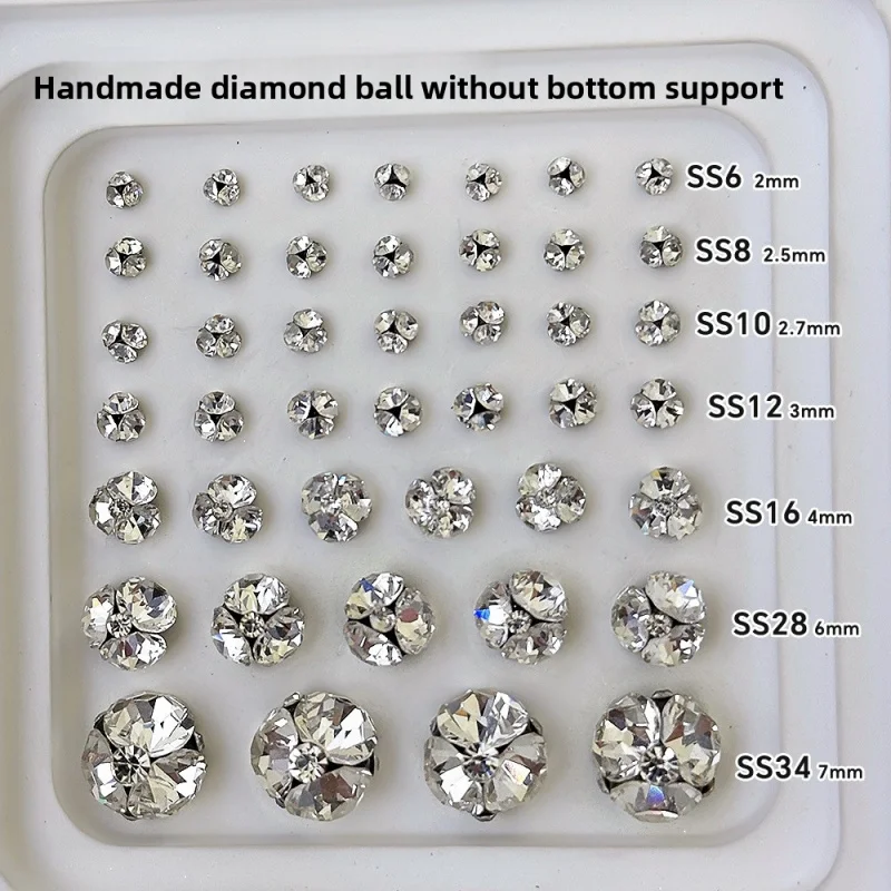 10pcs Shiny Trayless Stacked Nail Diamonds New Hot Mini Finished Nail Diamond Balls Versatile Manicure Decorations For Salon