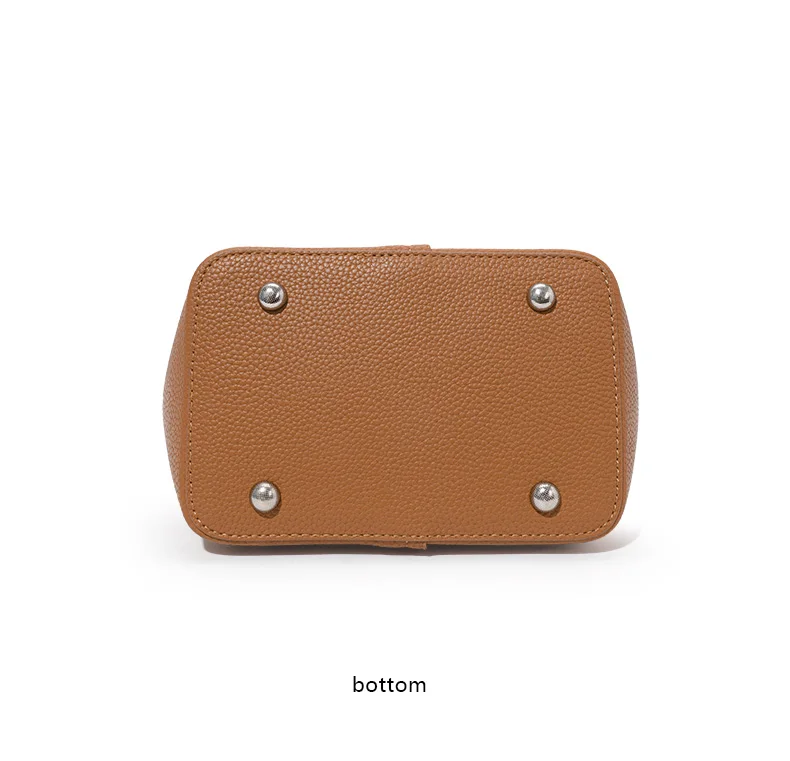 Aidrani Echtleder-Beuteltasche für Damen, Handtasche im Korbstil aus Rindsleder mit Litschi-Muster, vielseitige Umhängetasche für den Arbeitsweg – Detail 12