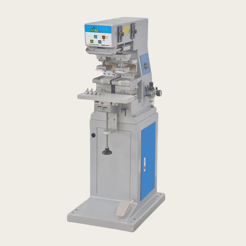 

Mini Movable Dichromatic Semi-Automatic Pad Printing Machine For Toy Pens, Bottles, Cosmetics And Masks