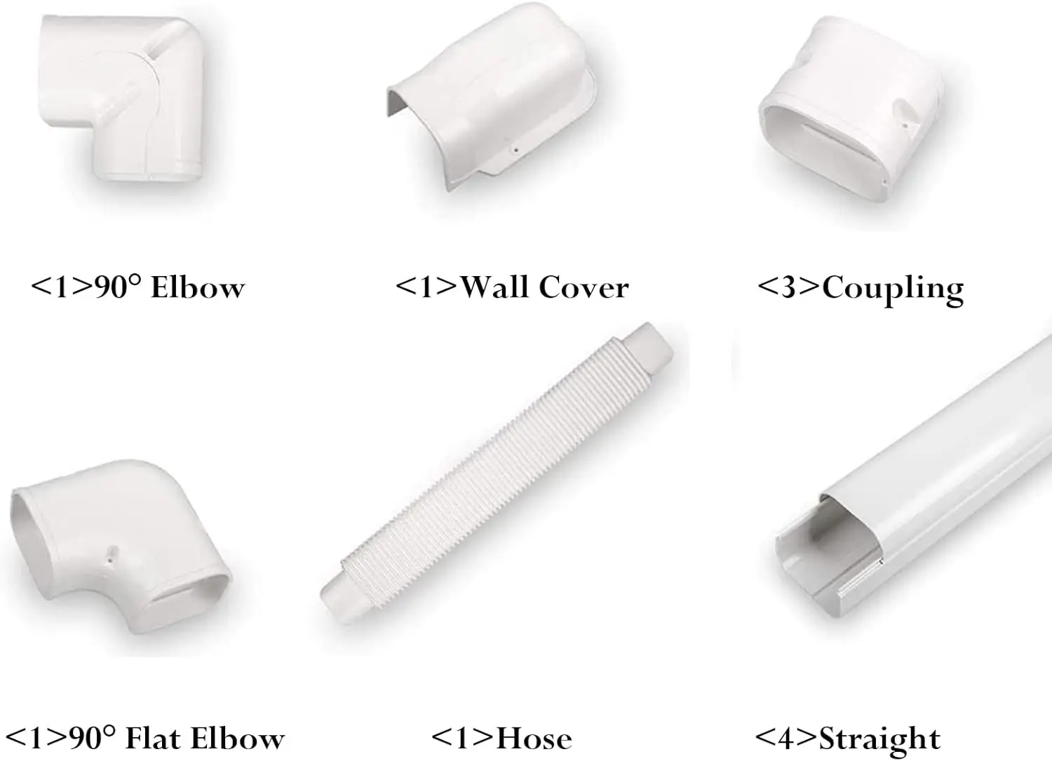 16,5 Fuß Mini Split Line Set Abdeckung 4" PVC Line Cover Kit für Mini Split und Zentralklimaanlage