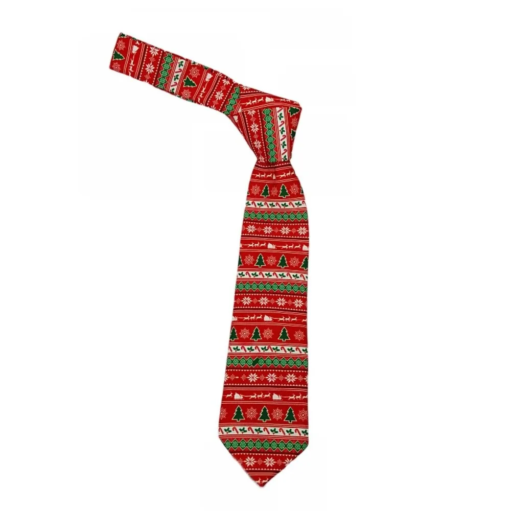 Creative Santa Claus Christmas Necktie Christmas Tree Gift Xmas Shirt Tie Plaid Snowflakes Man Necktie Suit Accessories