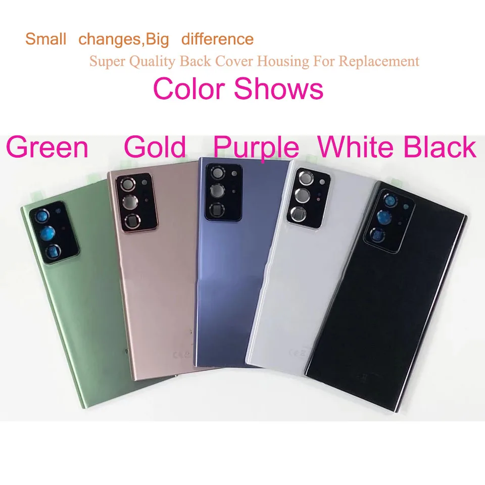 10Pcs/Lot For Samsung Galaxy Note 20 Ultra 5G N985 N986 Housing Back Cover Case Rear Battery Door Chassis Shell With Camera Lens