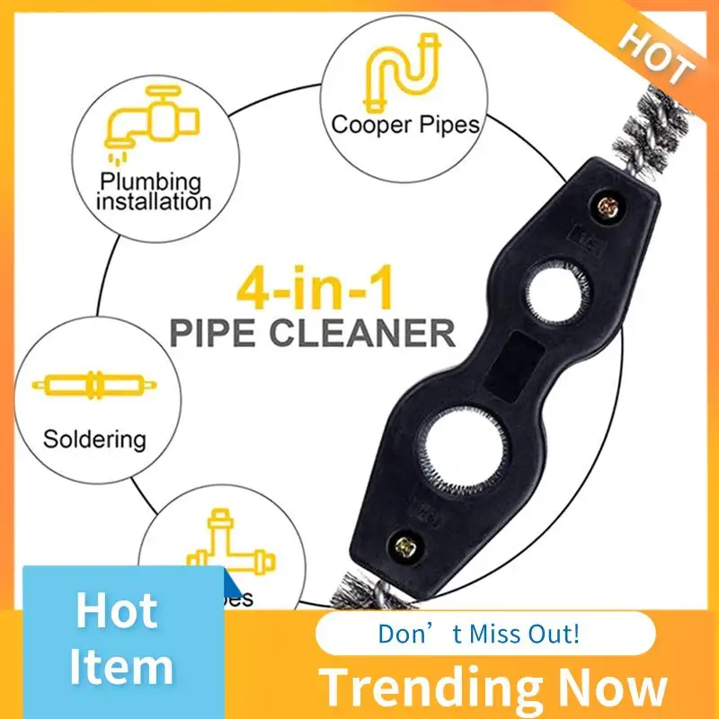 

CMHI-22Mm Metal Copper Pipe Cleaner With Double Head Copper Tubing Brushes Cleaning Brush For Power Drill For Plumbing