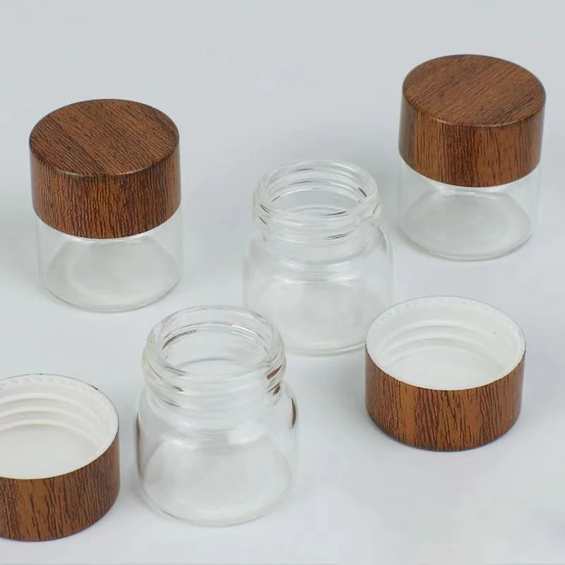 New Coffee Bean Glass Tube With Wood Tool Bottled Tubes Grain Storage Wooden Sealed Airtight Canisters