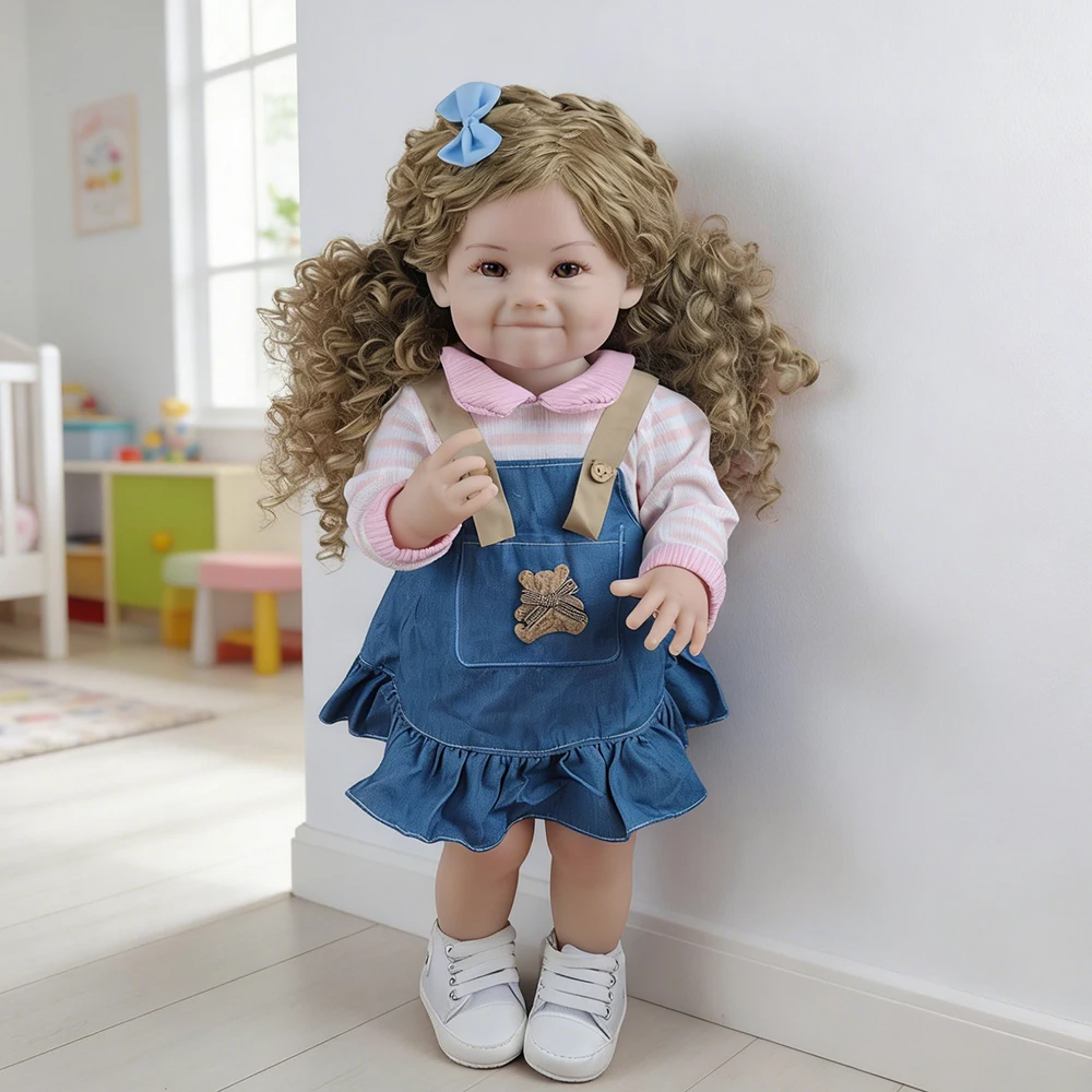 Realistic 55cm/22inch full rubber doll Washable children's dress up games accompany toy Christmas New Year give girl gifts