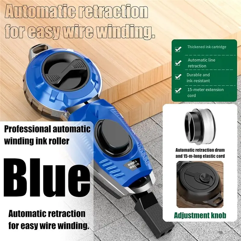 【VALUE MONEY】Автоматический выдвижной инструмент для меловой линии, предназначенный для повышенной эффективности при строительстве и деревообработке.