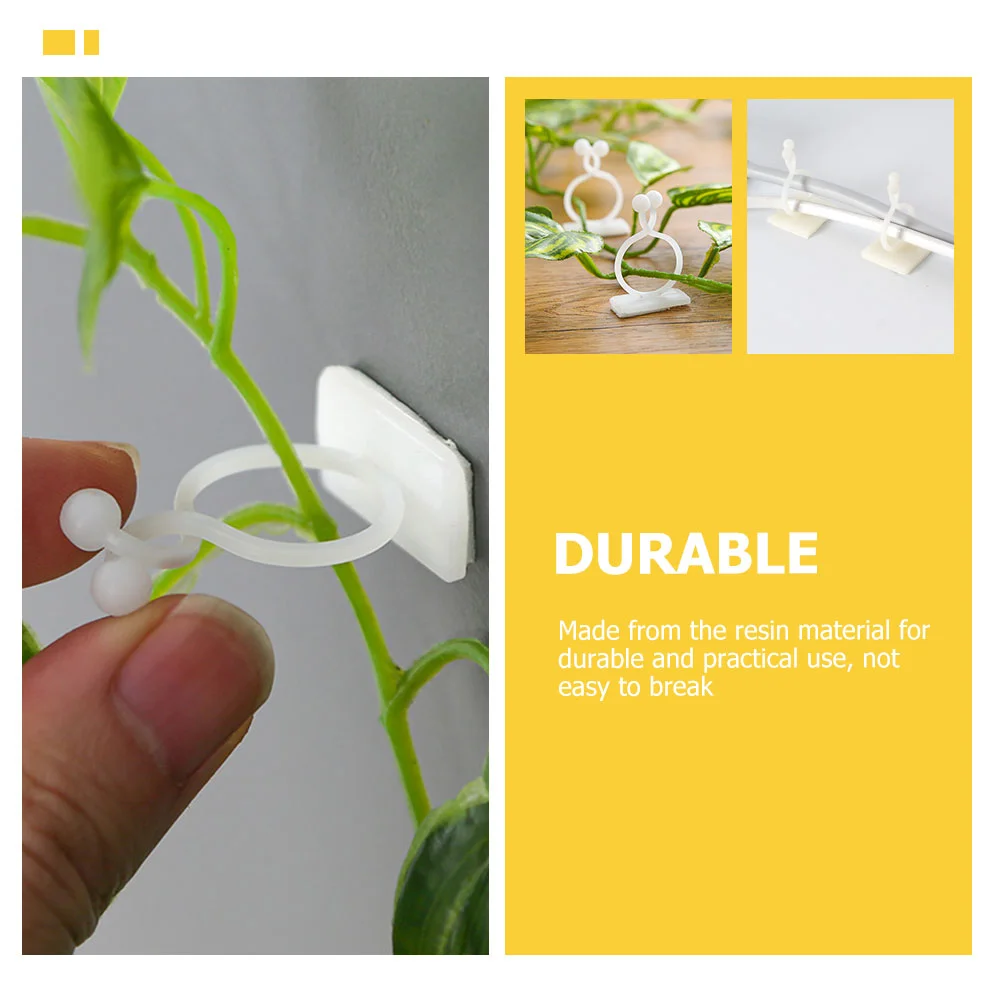 100 Pcs Wall Mount Vine Traction Holder Plants Wire Cable Organizer House Climbing Grips Vines Fixing Clips Hook for Support