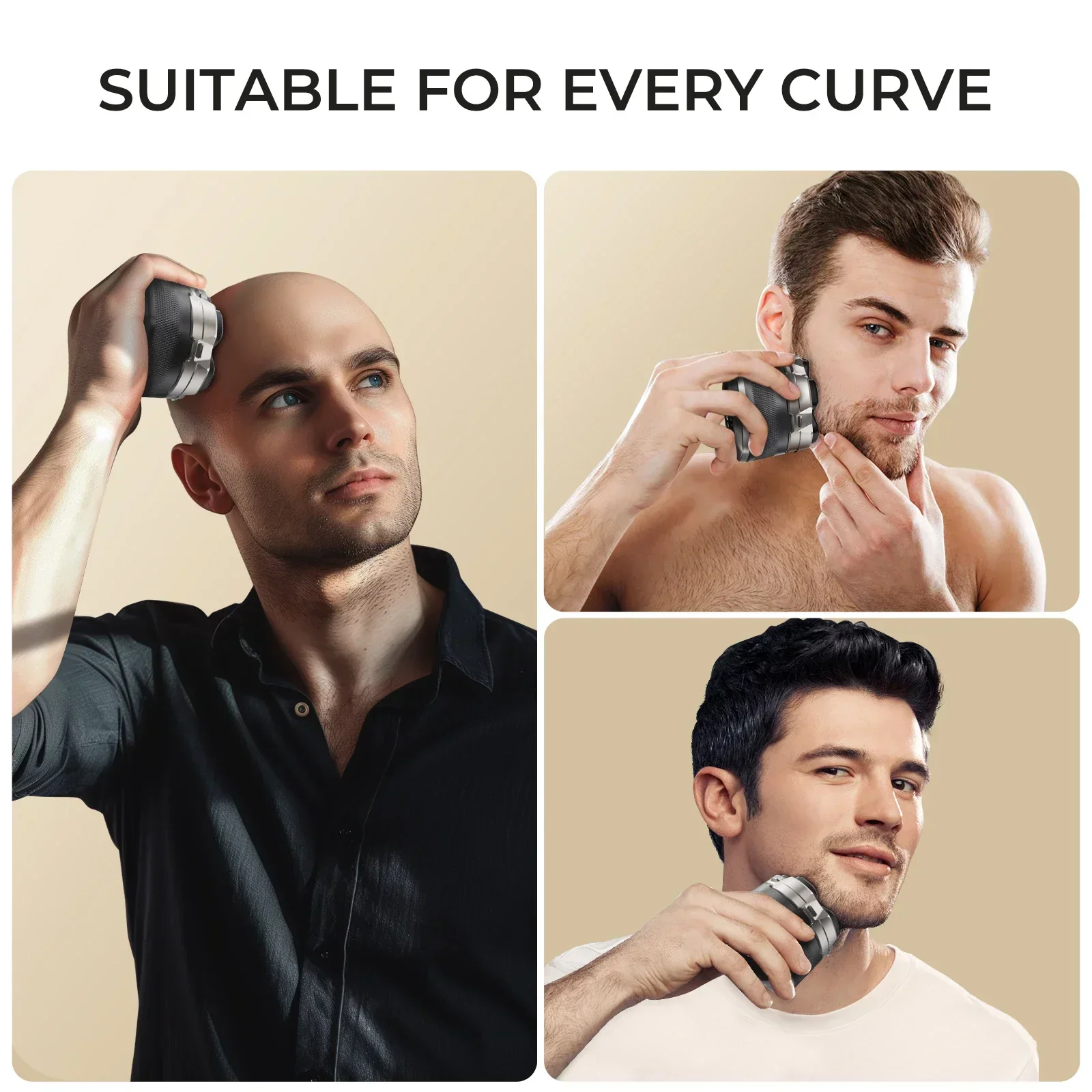 Sweker Head Shaver for Bald Men Magnetic Electric Razor for Men IPX7 Waterproof Rechargeable Beard Shavers image 6