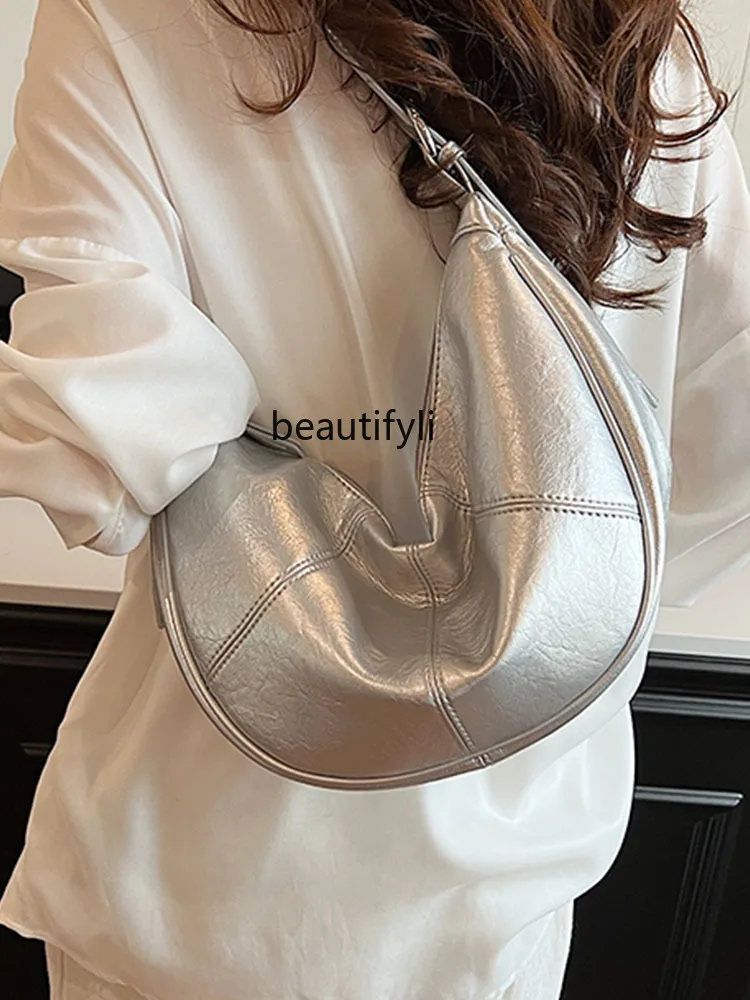 Korean Fashion Large Capacity Dumpling Bag Summer New Simple and Versatile Shoulder Casual Women Bag