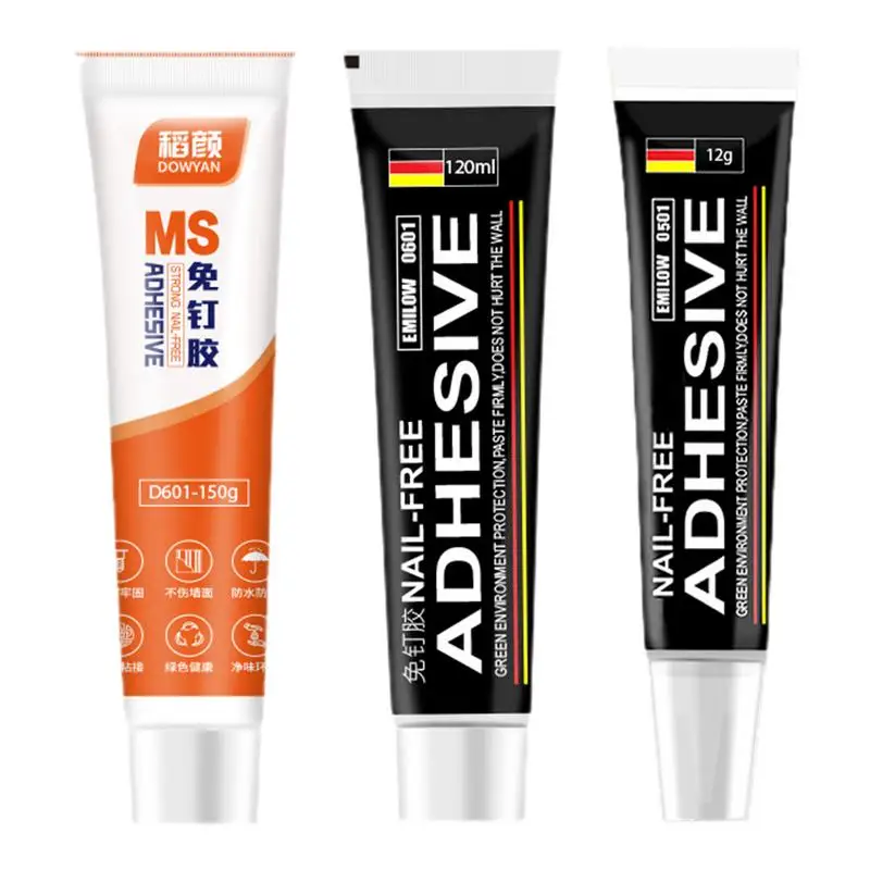 All-purpose Glue Quick Drying Glue Strong Adhesive Sealant Fix Glue  Nail Free Adhesive quick drying no punching strong glue