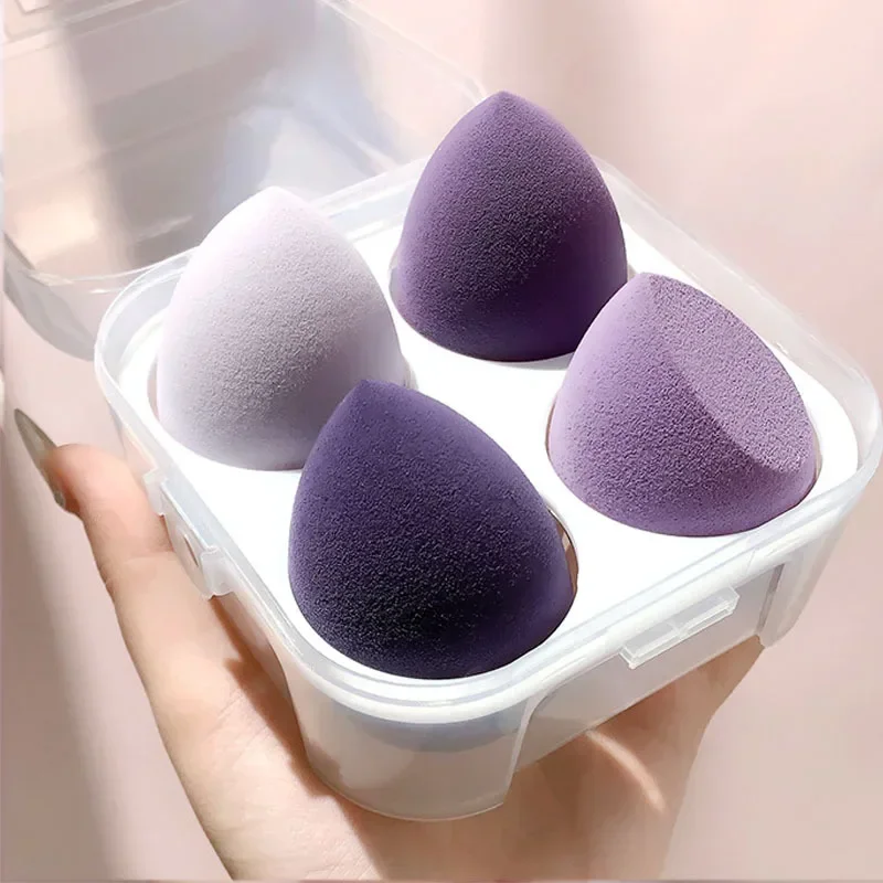 1/4 Stuks Make-Up Spons Poeder Puff Droge En Natte Gecombineerde Schoonheid Cosmetische Bal Foundation Poeder Puff Cut Make-Up Sponsgereedschap