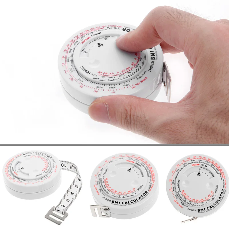 BMI Body Mass Index Retractable Tape 150cm Measure Calculator Diet Weight Loss Drop Shipping