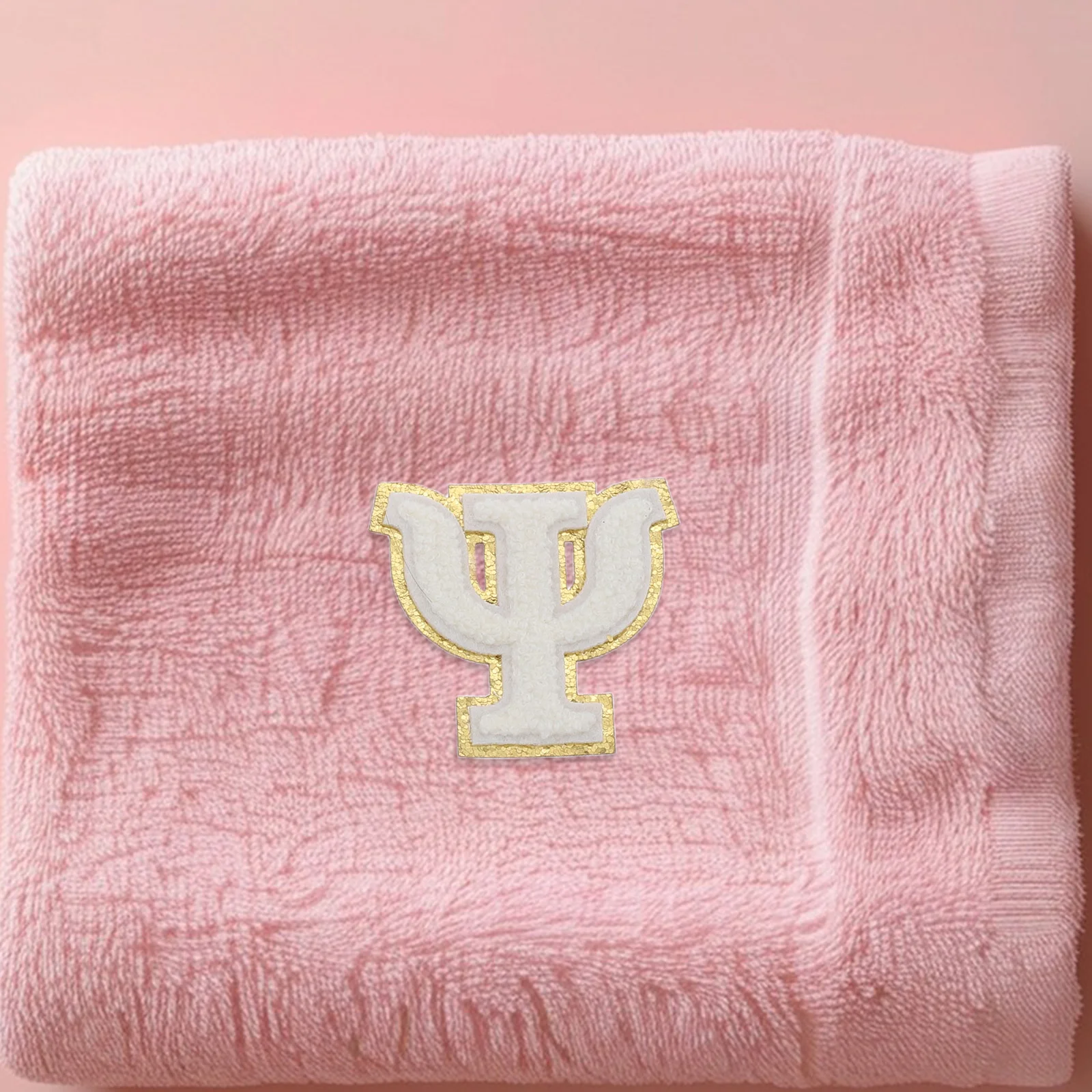

8 pcs Greek Letter Patches Soft Fabric Versatile Towel Handkerchief Cultural Aesthetics