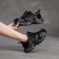 2026 Autumn New Casual Outdoor Sports Lace Up Sneakers Lightweight Soft Sole Comfortable Genuine Leather Women's Shoes - Image 5