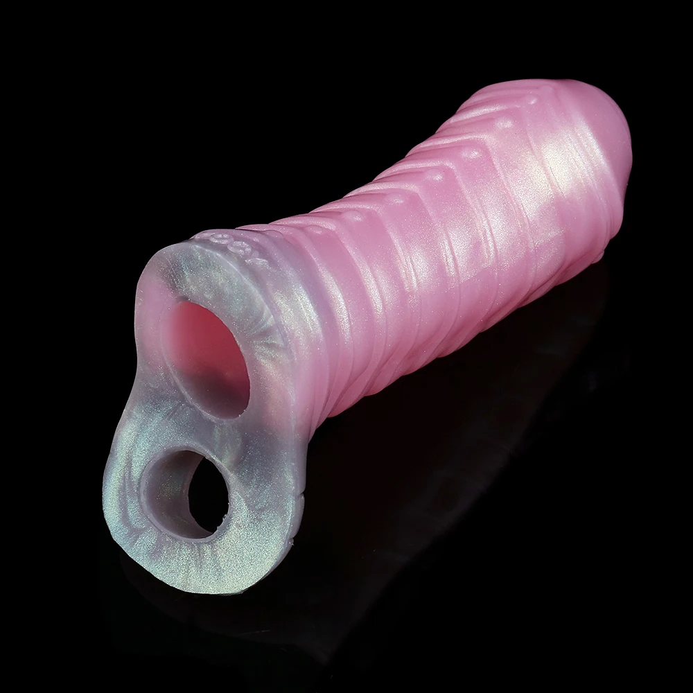 SMMQ Realistische Penis Holster Siliconen Wearable Dildo Schede Vertraging Ejaculatie Holle Pik Uitbreiding Extender Mannelijke Masturbator