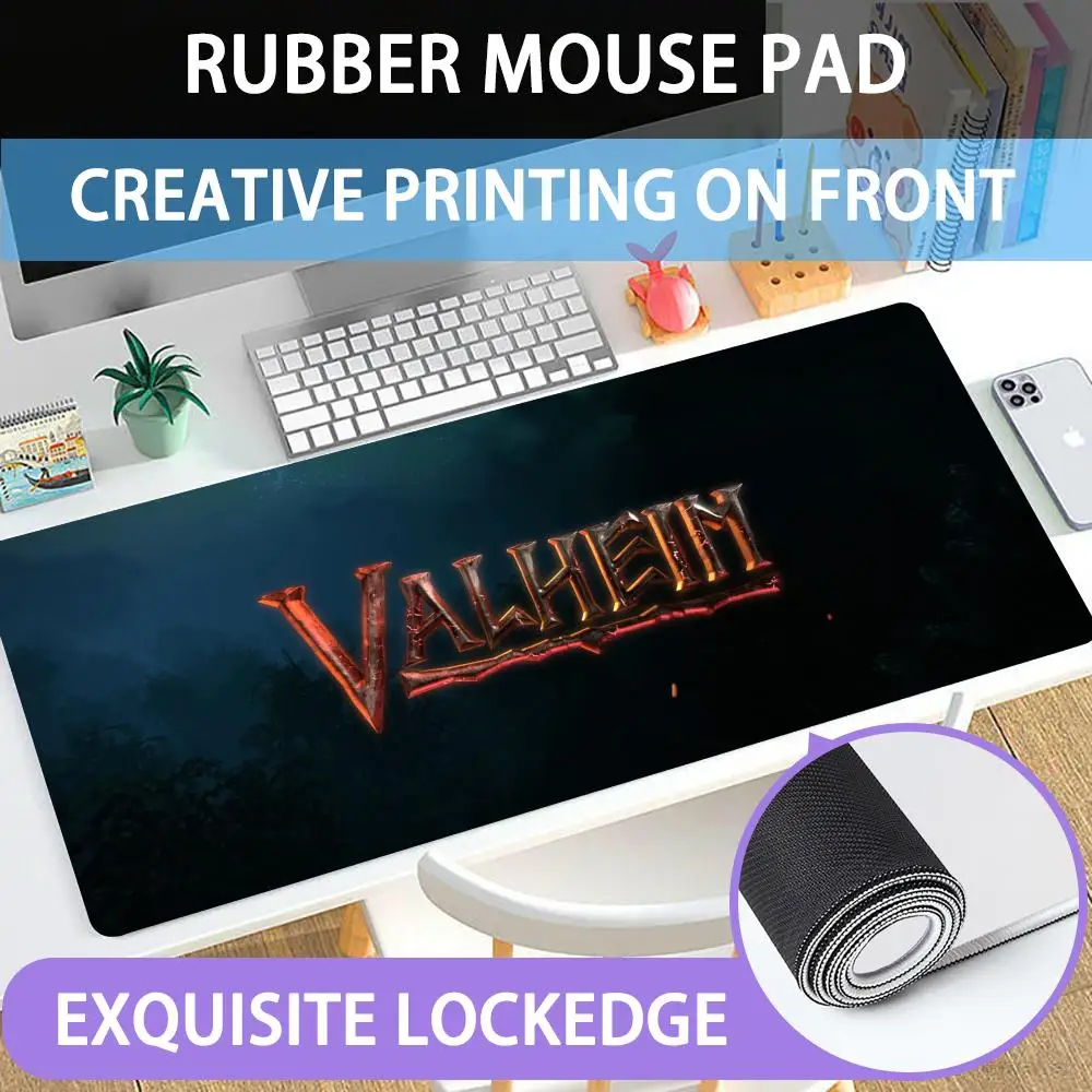 

Mouse Pad Large rubber mouse pad with lock edge computer gamer HD Mr. Valheim printing desk pad keyboard pad