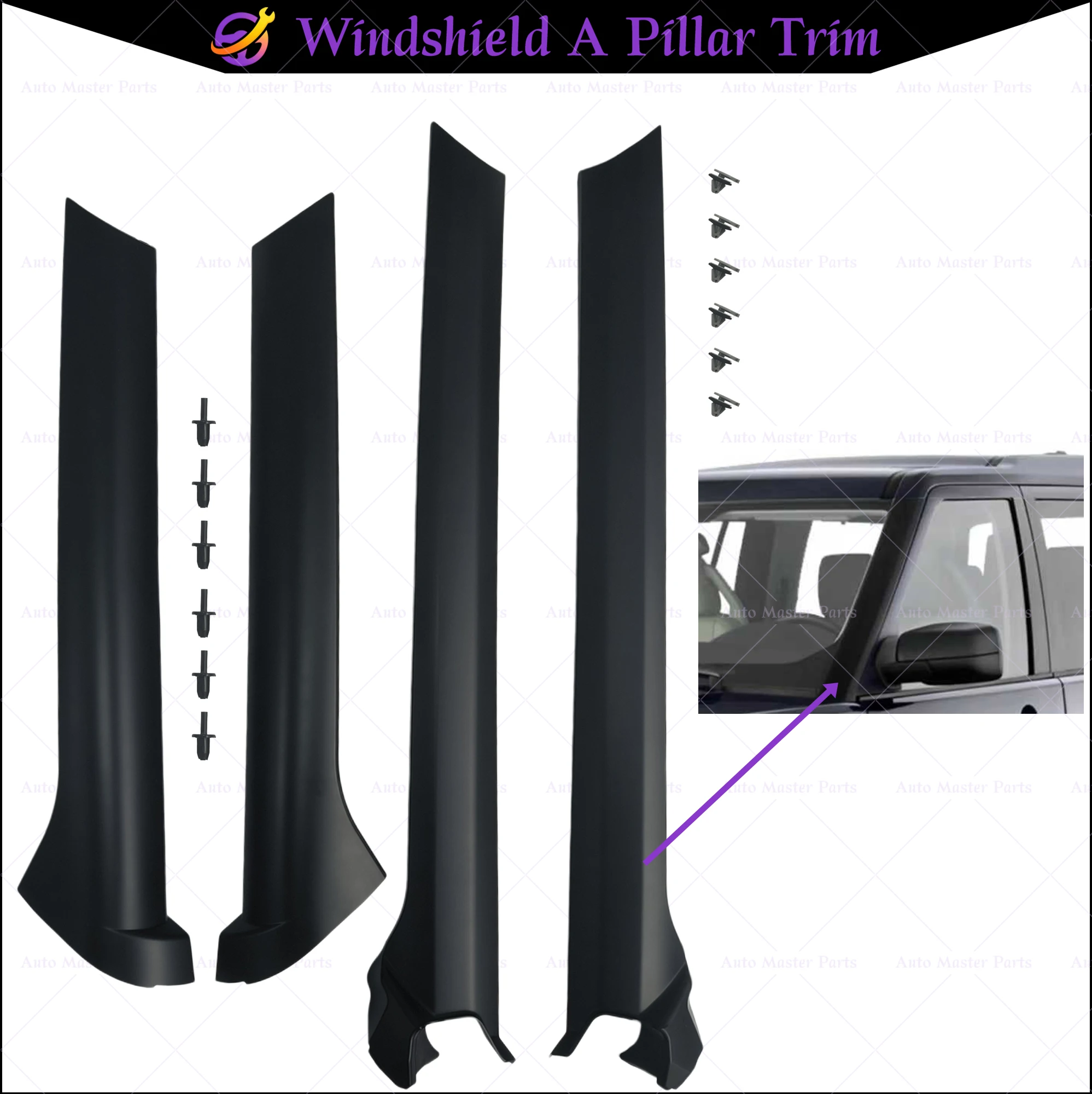 

Windshield A Pillar Trim Exterior Molding For Land Range Rover Discovery 2 3 4 L318 1999 2000-2016 Replacement Car Accessories