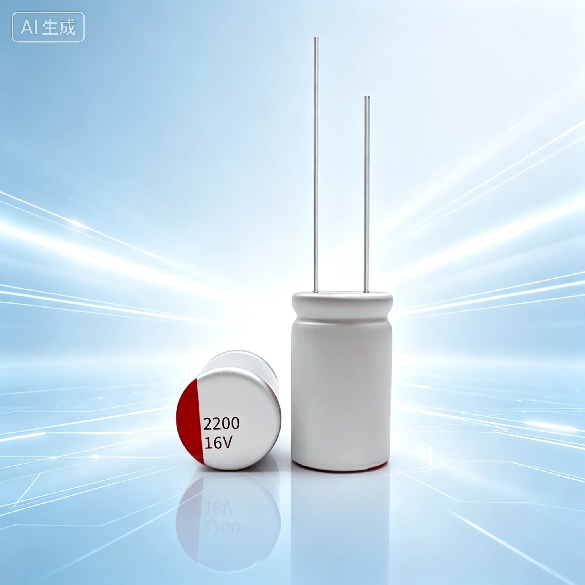 Reliable 2200UF 16V Solid Capacitor for Power,Size10X17mm 100pcs