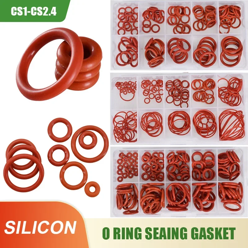 

Red Silicon O-ring Sealing Gasket Washers Food Grade Silicone VMQ O Ring Seal Washer Cooker Rubber Insulated Silica Gel CS1-2.4