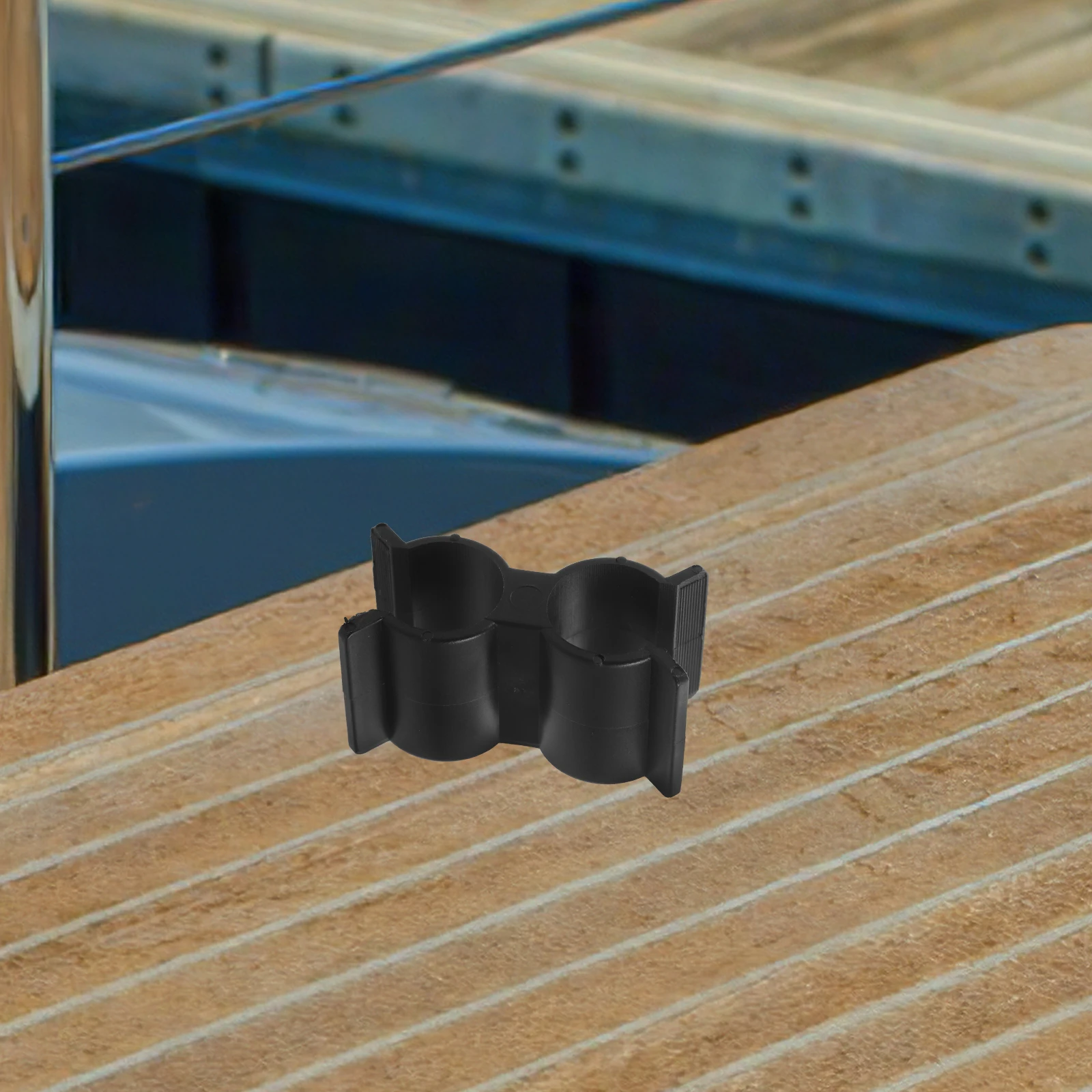 

Double Pipe Hooks Connector Yacht Fitting Clamp For Yacht Fence Double Port Pipe Clamp Pipes Connection Nylon 7 8\