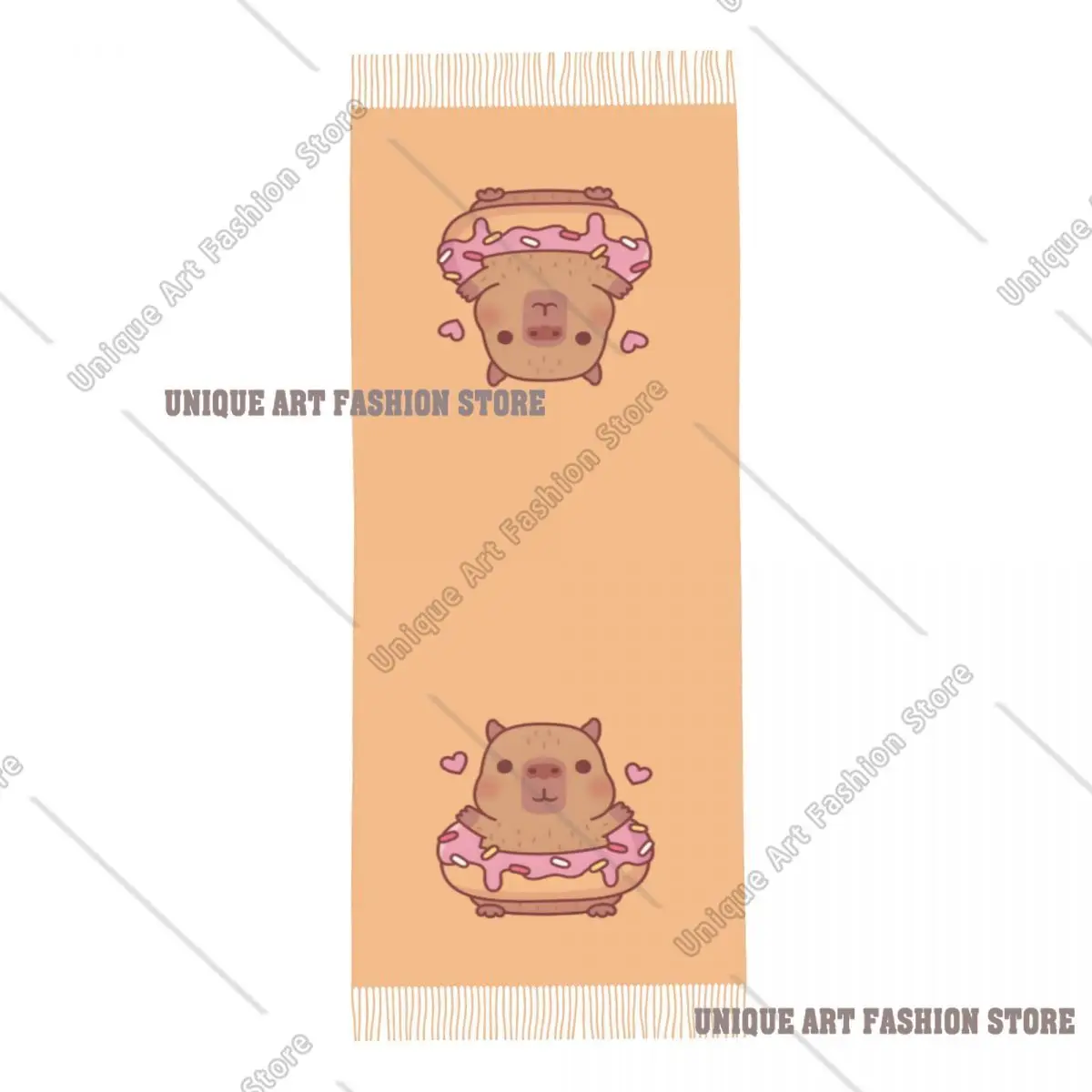 مخصص لطيف كابيبارا شرابة وشاح المرأة شالات لينة يلتف سيدة الأوشحة الشتوية