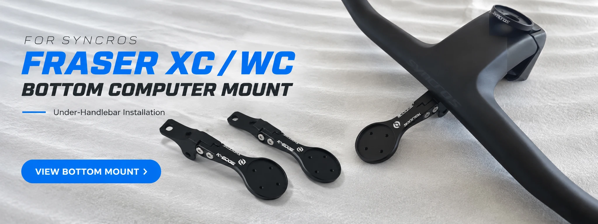 SYNCROS Fraser Ic Sl Wc/Dc/Xc Lenker Xc Vorbau 1.5/2.0 BIKE CNC Aluminium Top Cap Computerhalterung 0 Grad Garmin/Wahoo/Bryton – Detail 1