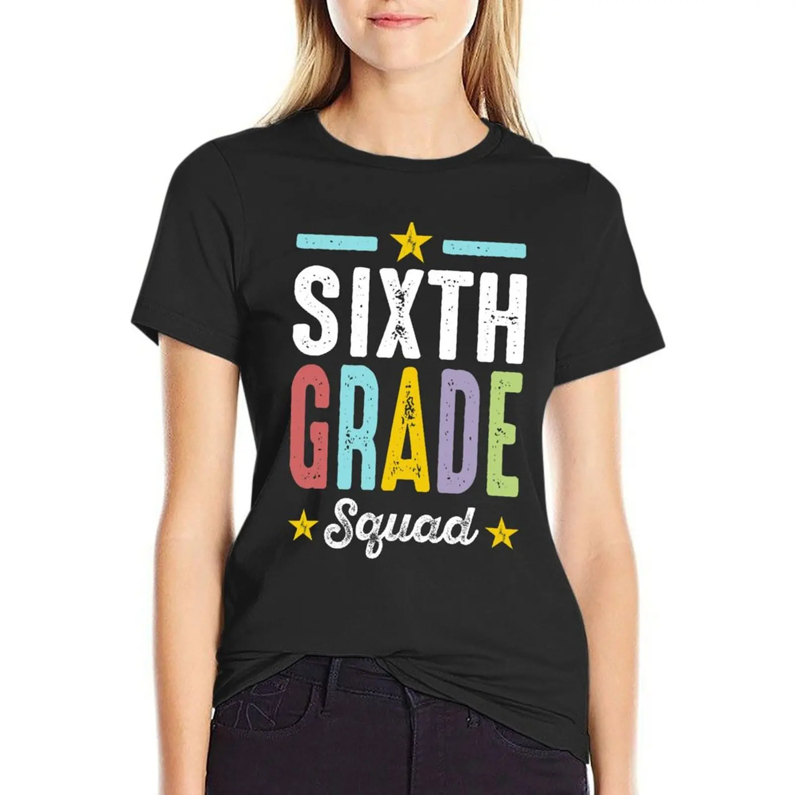 Sixth Grade Squad T-Shirt tees oversized summer top korean fashion womans clothing