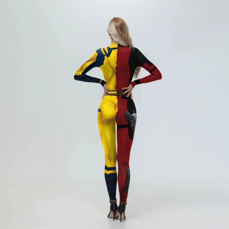 Cosplay Held Film Deadpool Overall Vielfraß Bodysuit Halloween Cosplay Kostüm Party Catsuit Festival Zentai Anzug Stram pler