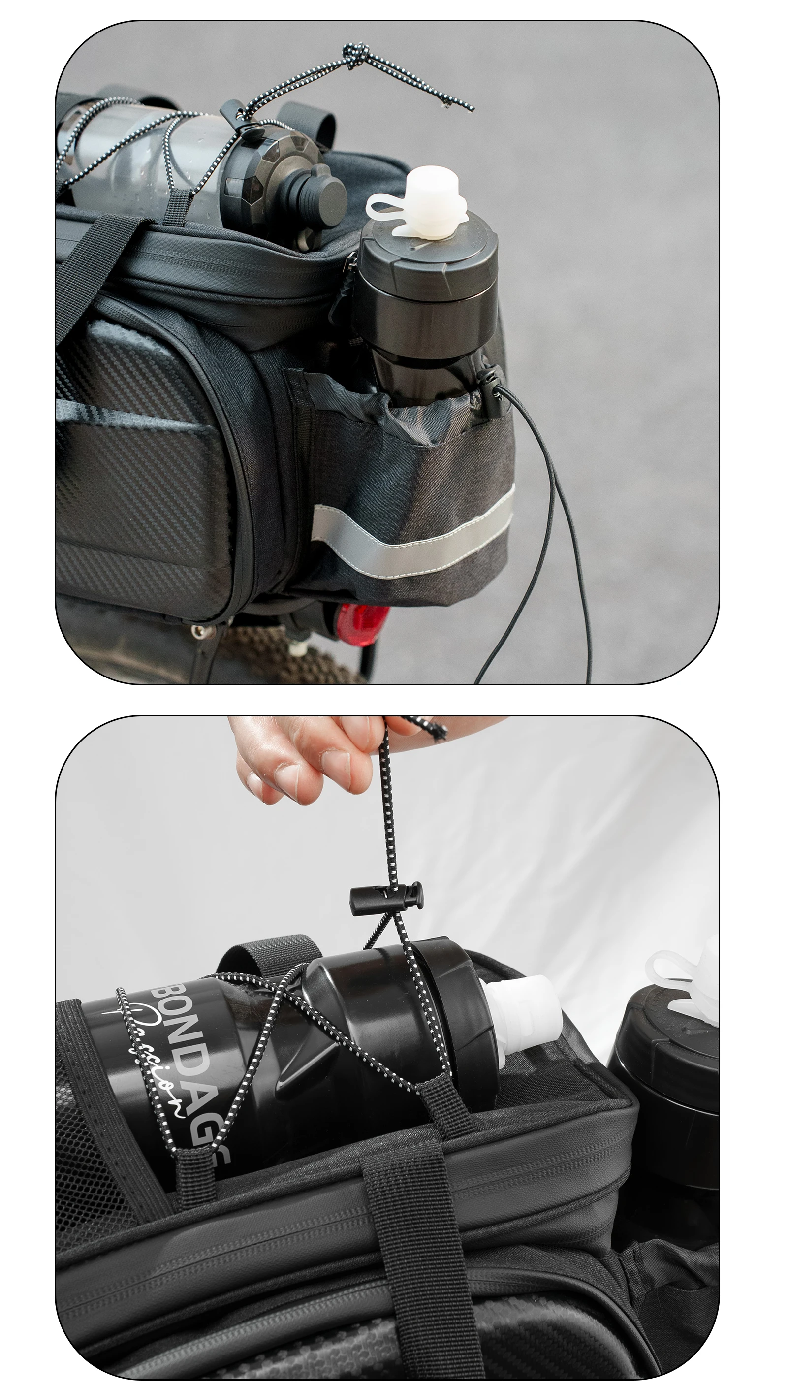 OFFBONDAGE 20L Fahrrad-Hecktasche, Fahrradsatteltasche, MTB-Gepäckträgertasche, Fahrrad-Reisetasche, Fahrradkorb, Fahrradzubehör – Detail 16