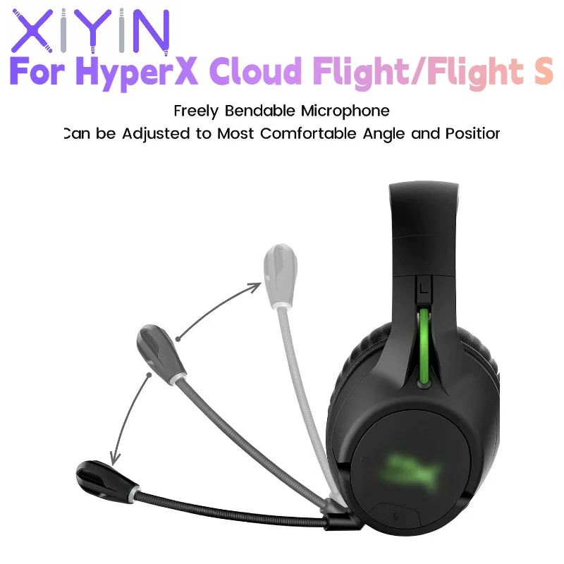 Replacement Microphones For HyperX Cloud Flight/Flight S Gaming Earphones With Noise Cancellation With lighting effect
