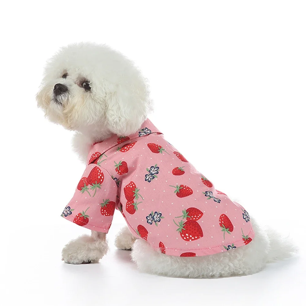 Fruit Printed Dog Shirts Pet Clothes for Dog T-shirt Thin Coat Jacket Puppy Cat Clothing for Small Dogs Poodle Schnauzer Outfits