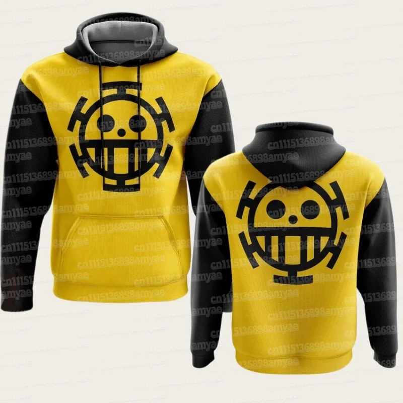 One Piece Trafalgar Law 3D Digital Cartoon Print Logo Anime Cosplay Kleidung Hoodie Warmer Pullover Jacke Peripherieartikel Familienoutfit – Detail 10