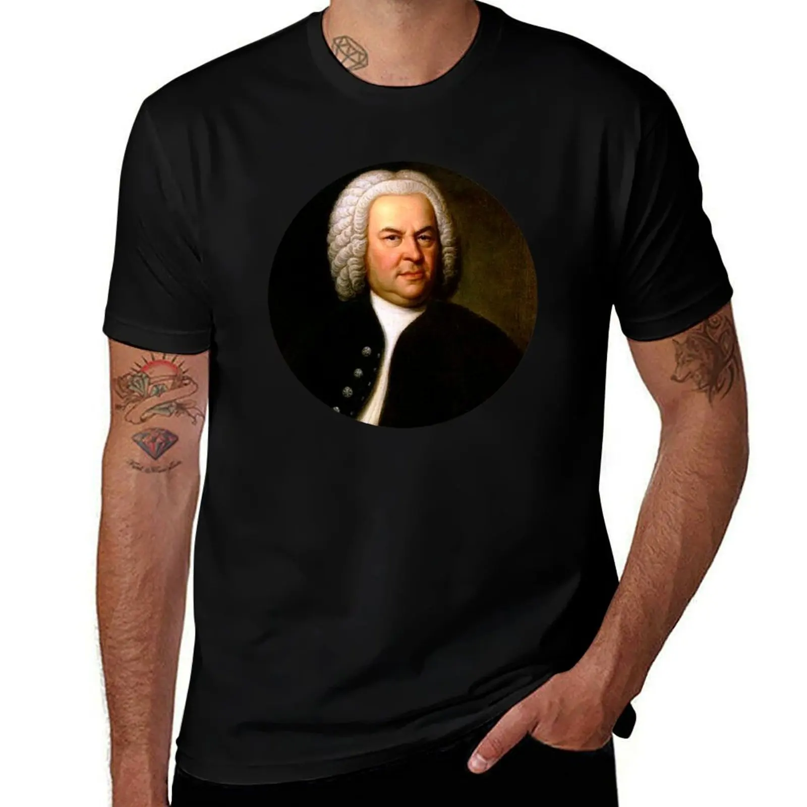 

Johann Sebastian Bach Composer Portrait T-Shirt t shirts with prints t shirt personalised T-shirt