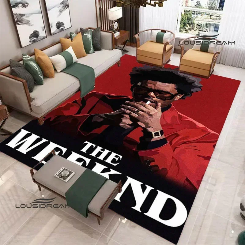 Singer The Weeknd printed Carpet Non -slip carpet Yoga mat carpets for living room area rug Door pad bedroom decor birthday gift