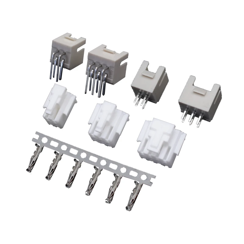 5Sets/lot PHB 2.0mm Spacing with Lock Connector Double Row Straight Needle Curved Pin Rubber Housing Terminal Connector
