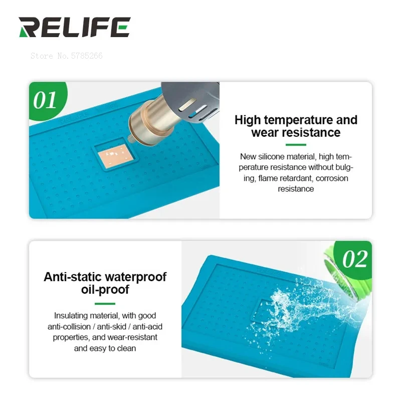 Relife RL-088 العالمي زراعة القصدير قاعدة مغناطيسية للهاتف اللوحة الأم الإطار الأوسط IC رقاقة بغا rebيعادل الاستنسل سيليكون حصيرة