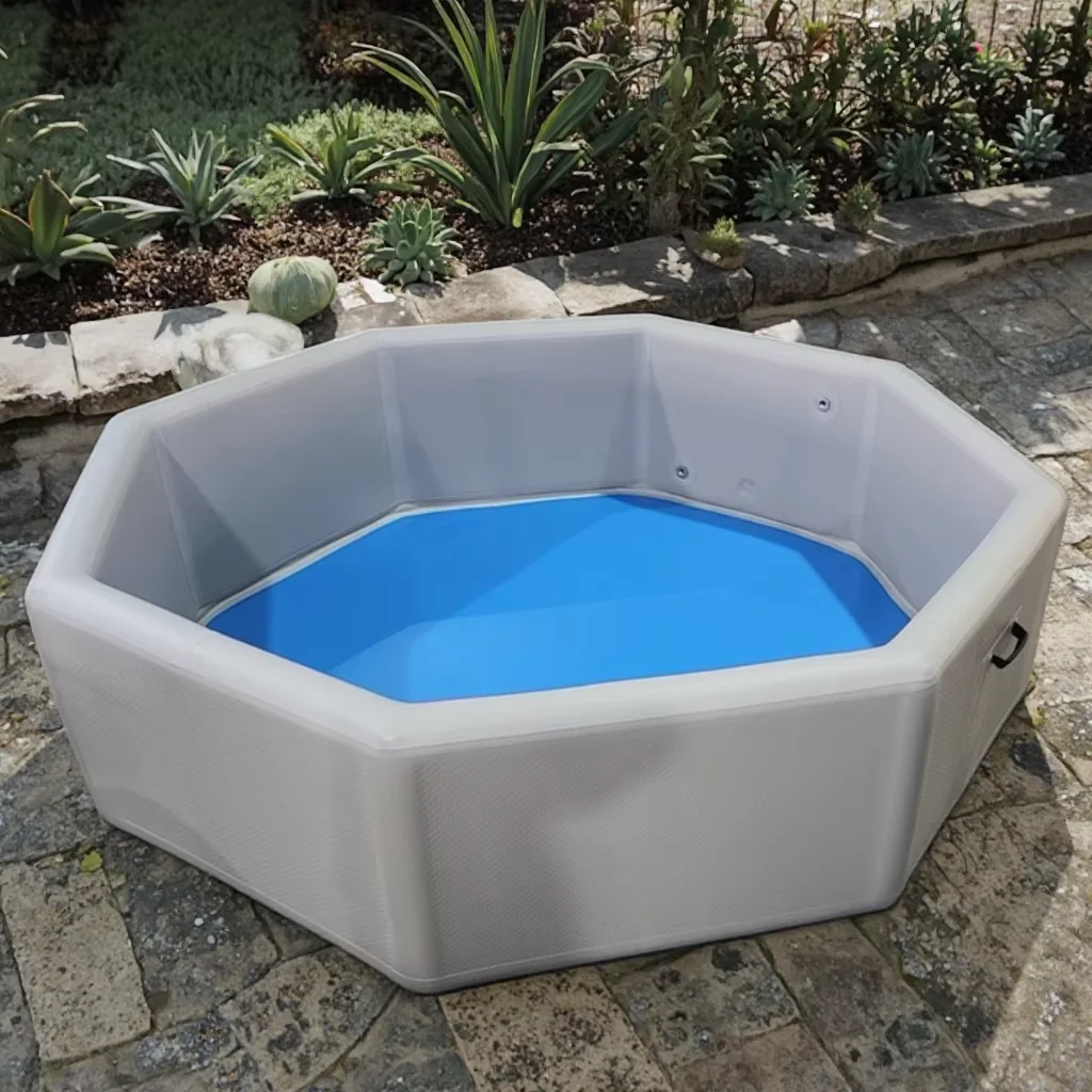 

Портативная дворовая ванна для охлаждения, восьмиугольная ванна, надувной спа-бассейн, ледяная ванна, 8-угольная ванна для нескольких вечеринок, холодного погружения