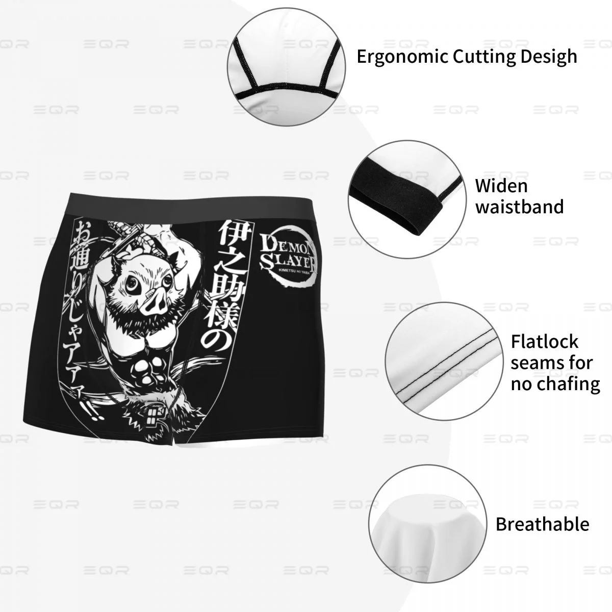 DEMON SLAYER Men\'s Boxer Briefs,Highly Breathable Underwear,High Quality 3D Print Shorts Gift Idea