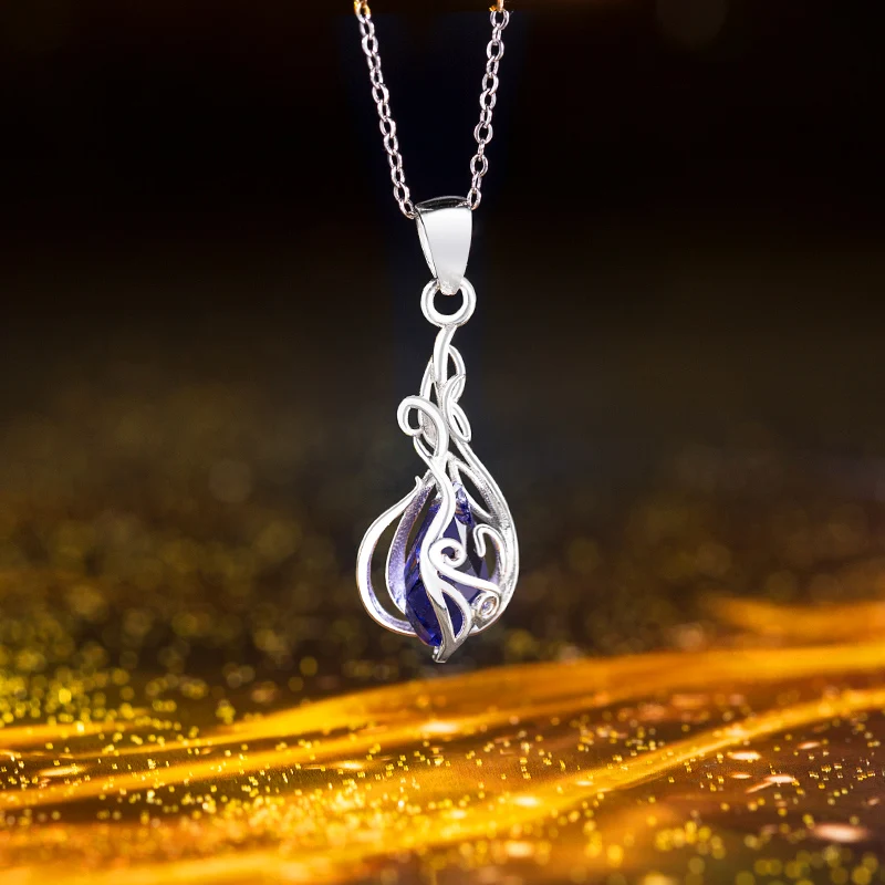 Throne Of Seal Spirit Of Light Elf Long Haochen Pendant Necklace Silver 925 Sterling Anime Action figure Gift