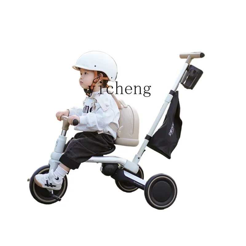 Children's Tricycle Bicycle Baby Can Pedal Walk The Children Fantstic Product Trolley Foldable And Portable R12