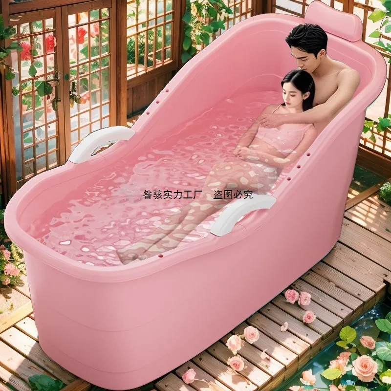 

Double bath bucket Adult household full body bucket Bathtub Large tub Thickened bath tub Adult bath tub