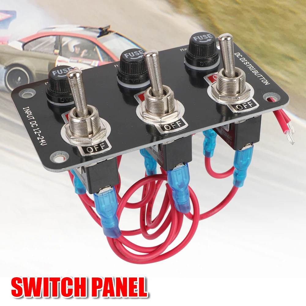 

Engine Start Push Button Set ON/OFF Rocker Toggle 12V/24V Universal LED Toggle Ignition Switch Panel Car Accessories