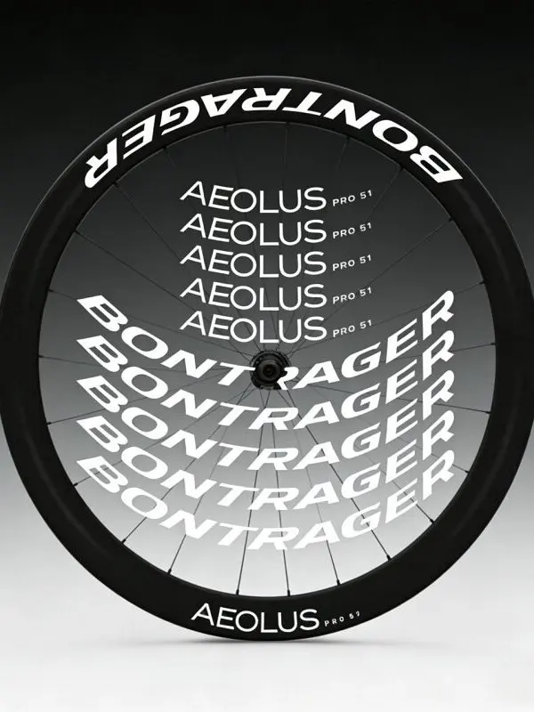Bontrager Aeolus pro 51 TLR Juego de ruedas para bicicleta de carretera, pegatinas para llantas de carbono, accesorios para e...