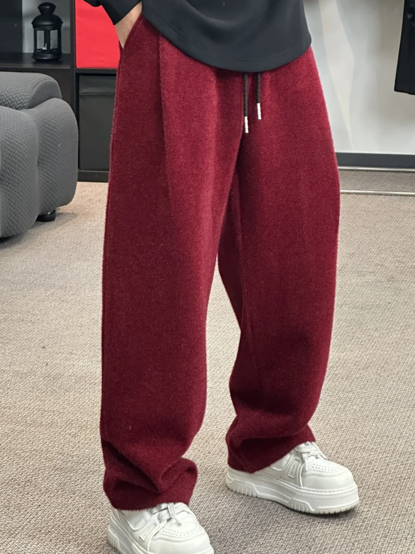 

Высококачественные мужские зимние повседневные брюки: теплые, мягкие, приятные к телу, с эффектом драпировки, универсальные и комфортные