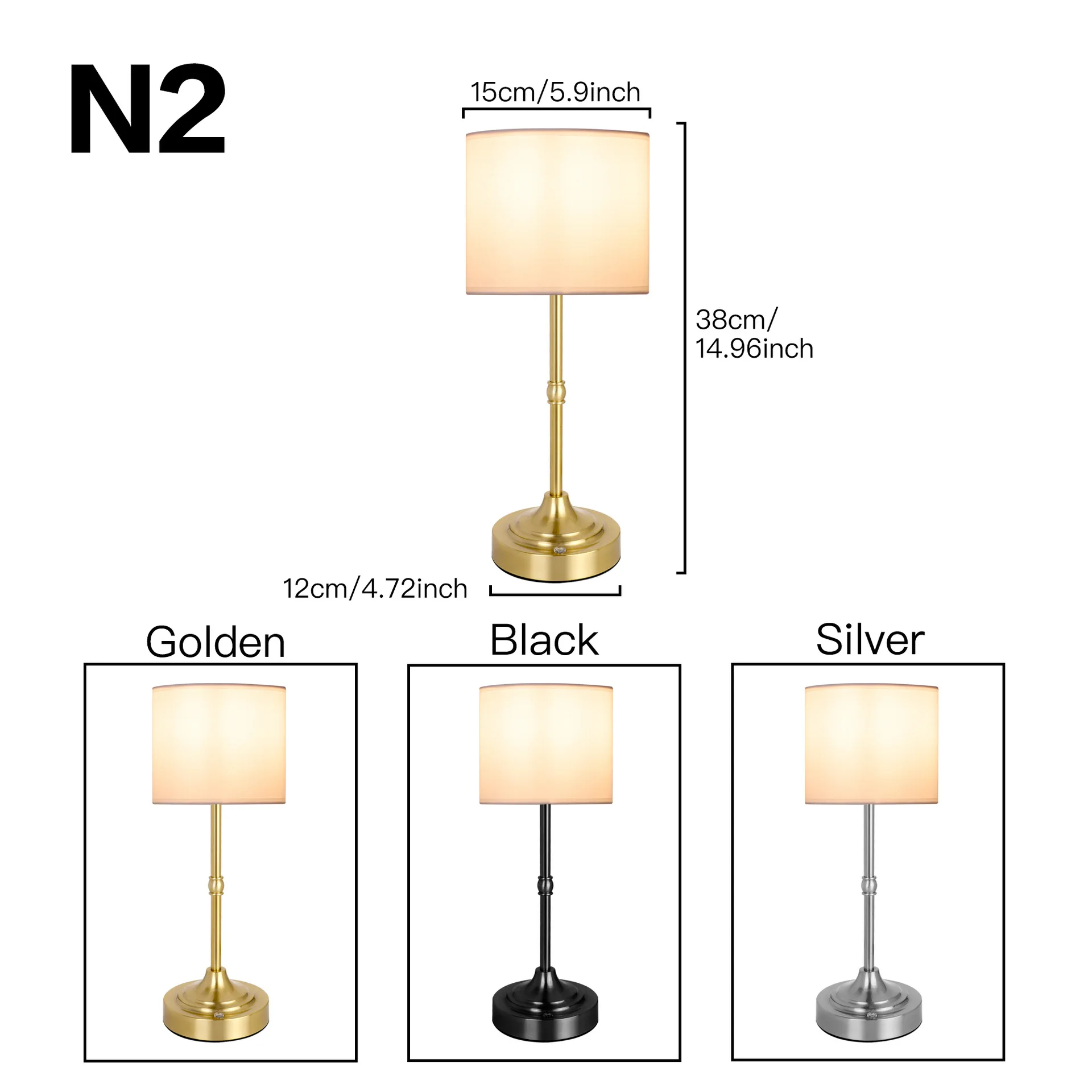 Hot Selling Fabric Metal Desk Lamp Decoration, Bedroom Bedside Small Night Light, Retro Atmosphere Light, Rechargeable Version