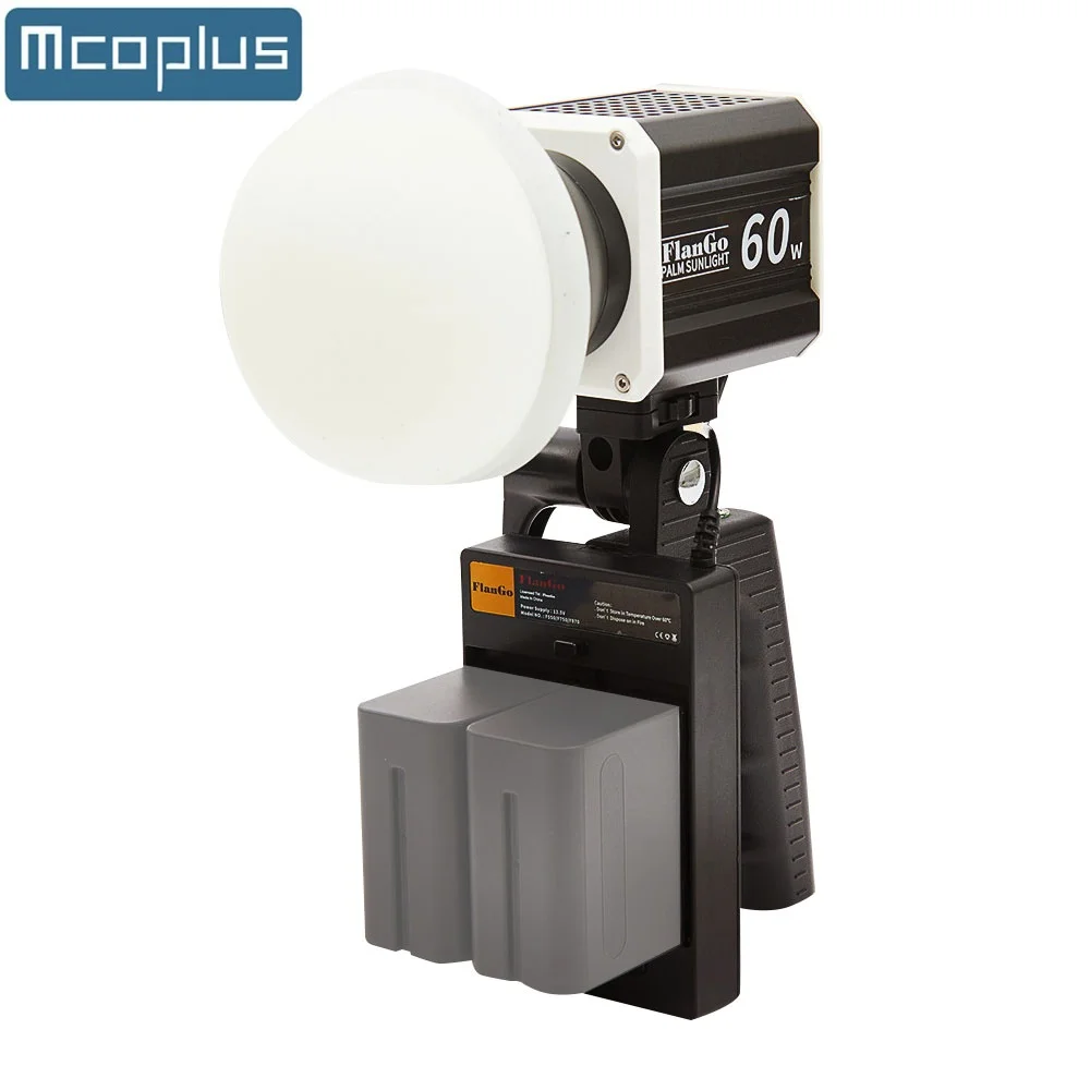 Mcoplus-ミニLEDビデオライト,リモコン付き,プロの写真ランプ,cobビデオライト,bicolor,2800k-6800k,60w