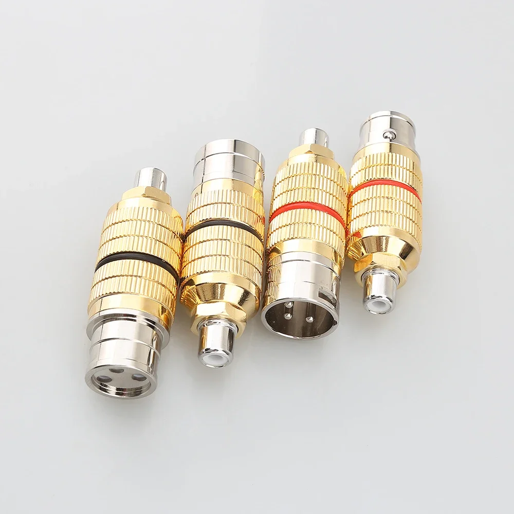 Cartões-CGF XLR soquete conector do adaptador de áudio, 3 pinos, macho para fêmea conversor, RCA fêmea, HIFI, suportado para microfone e alto-falante