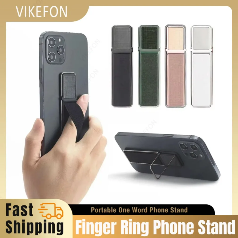 

Foldable Phone Stand Cell Phone Ring Finger Kickstand Strap Band Universal Phone Holder for iPhone 16 15 14 13 12 Samsung Xiaomi
