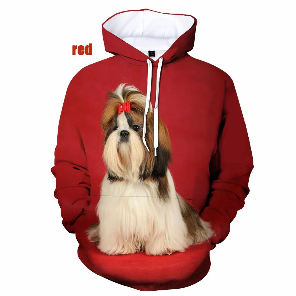 

2022 The New Cute Shih Tzu Dog 3D-printed Hoodie Men's Women's Hoodie Animal Dog Hoodie Size XS-5XL